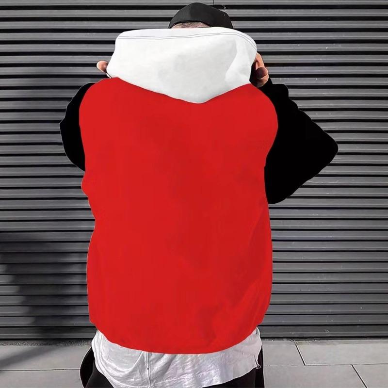 Módní pánská vánoční mikina s kapucí a stahovací šňůrkou z polyesterové tkaniny pro sváteční nošení s dlouhým rukávem a 3D potiskem