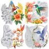 Hummingbird Wreath Silicone Molds Hummingbird Flower Wreath Fondant Mold Cake Decorating Tools Cupcake Topper Candy Chocolate Gumpaste Mold
