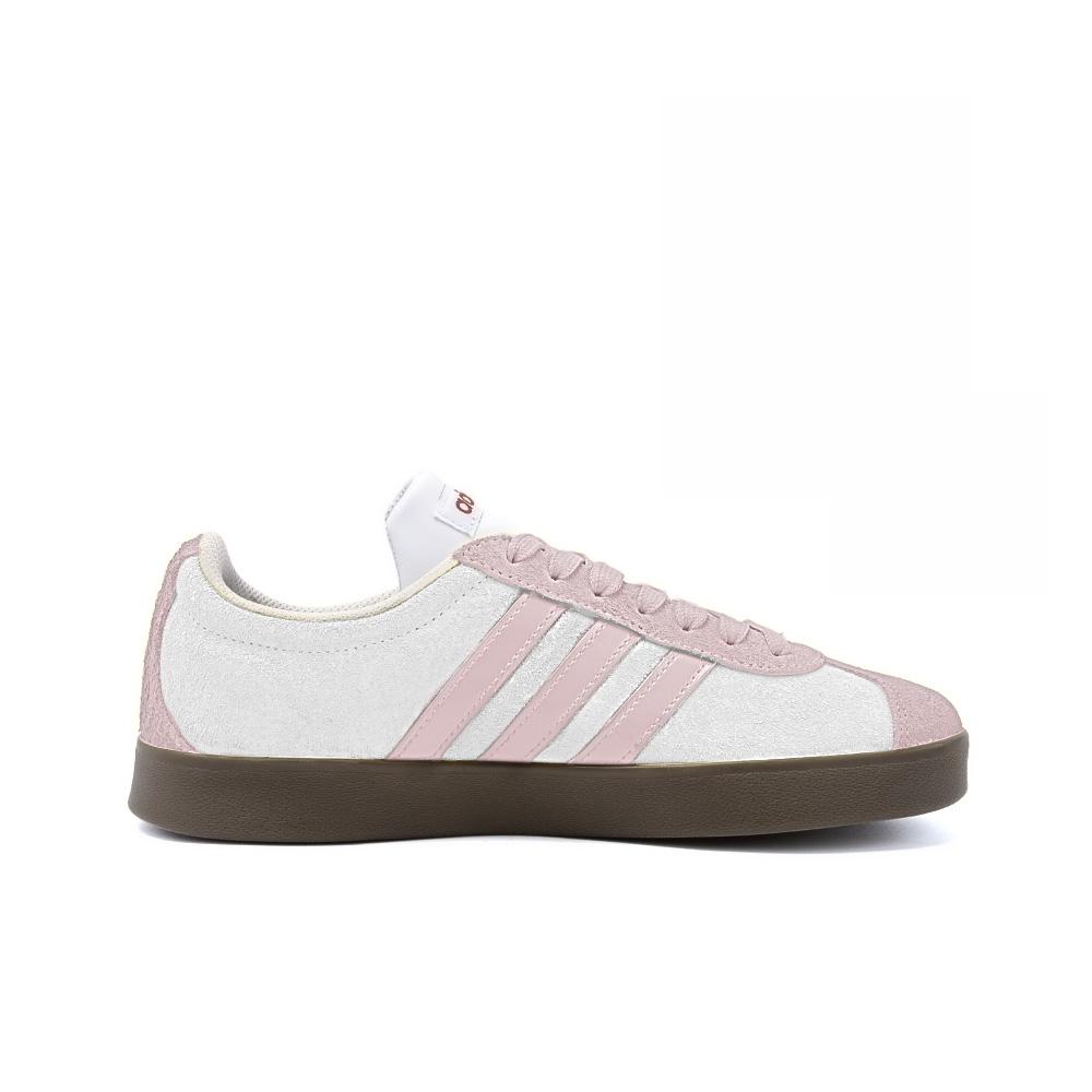 Adidas Neo Vl Court Peach Wedding Girlish, Amber Leather Waterproof Low top Skateboard Shoes Unisex Yellow HQ1802(Team189-)