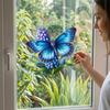 Watercolor Butterfly Pattern Window Sticker, Transparent Electrostatic Adhesion Glass Decal, Waterproof Scratch-Resistant Decorative Film