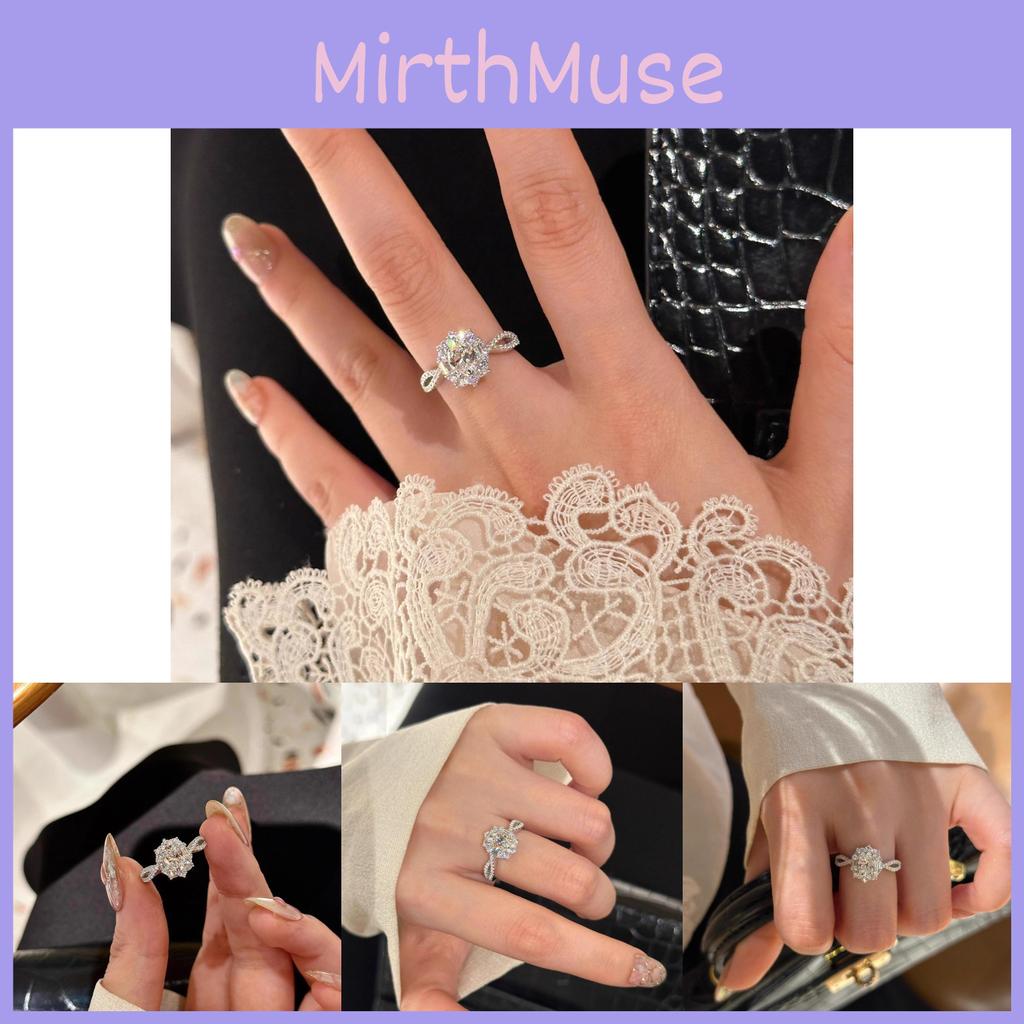 925 Silver Plated Gold Luxurious Moissanite Oval Ring For Women With Unique Design