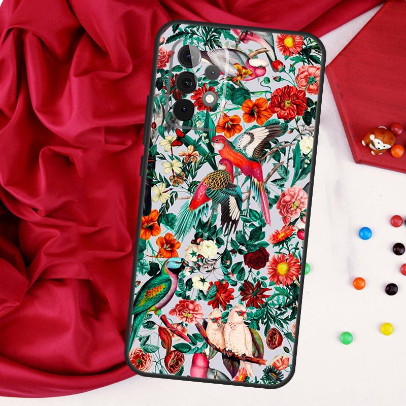 Garden Birds For Samsung Galaxy A15 A55 A53 A33 A35 A22 A32 A52 A54 A34 A14 A56 A36 A26 A16 A05 A06 Case