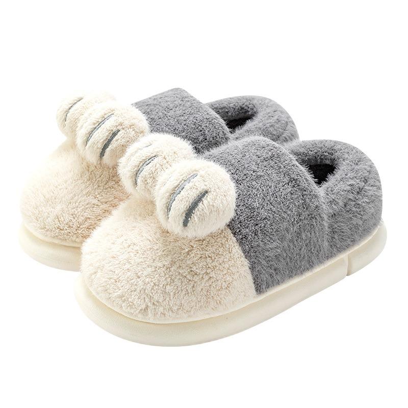 Bag Heel Cotton Slippers Men's Winter Cat Claw Home New Outer Wear Velvet Warm Winter Wool Cotton Shoes Women