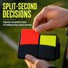 3PCS PVC Soccer Referee Card Set Foldable Record Paper Convenient Protective Cover  Football Matches
