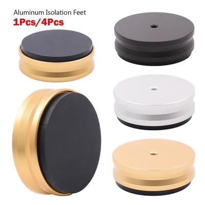 1/4Pcs 44x15mm Aluminum Isolation Feet Speaker Cone Base  Computer Shock Absorber