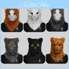 Cute Playful Cat Head Mask With Movable Jaw For Fun Festive Celebrations