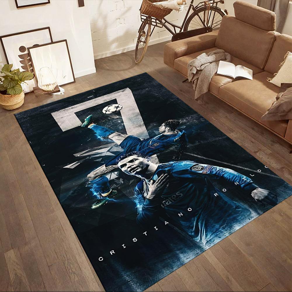 Cristiano Ronaldo Area Rug Suitable For Game Room Hallway Playrooms Bedrooms Antislip Carpet Anime Office Decor Birthdaychristmas Gift