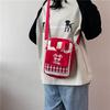 Cute Street Style Nylon Shoulder Bag For Students With Zipper Closure And Inner Pocket