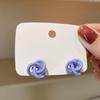 Silver Needle Dongdaemun Fresh Colorful Earrings - Simple, Versatile, Luxury Studs with a High-End Sense