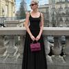 Wholesale summer new European and American women's clothing French elegant wind sleeveless waist slim sexy suspender dress