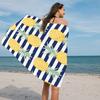 Striped Pineapple Collection Digital-printed Polyester Superfine Fiber Double-sided Fleece Beach Vacation Bath Towel Beach Towel