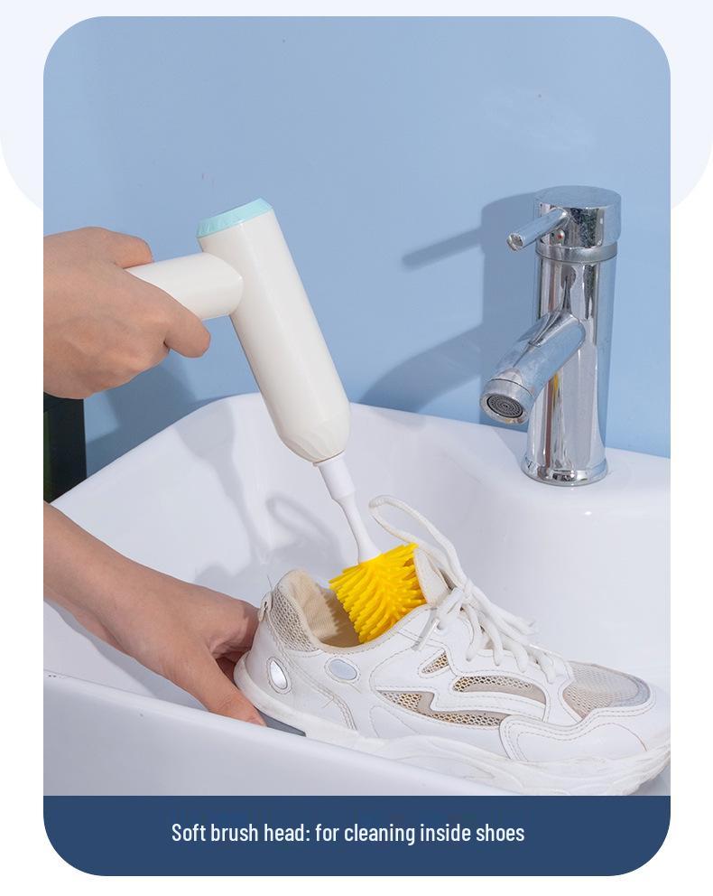 Multifunctional Electric Shoe Cleaning Brush with Soft Bristles for Safe, Automated Shoe Care