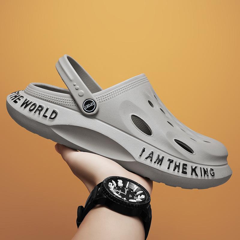 Chaussures de Jardin Noix de Coco à Bout Fermé pour Homme – Semelle Souple, Respirantes, Sandales et Pantoufles Tendance Tout-Allant pour la Plage.