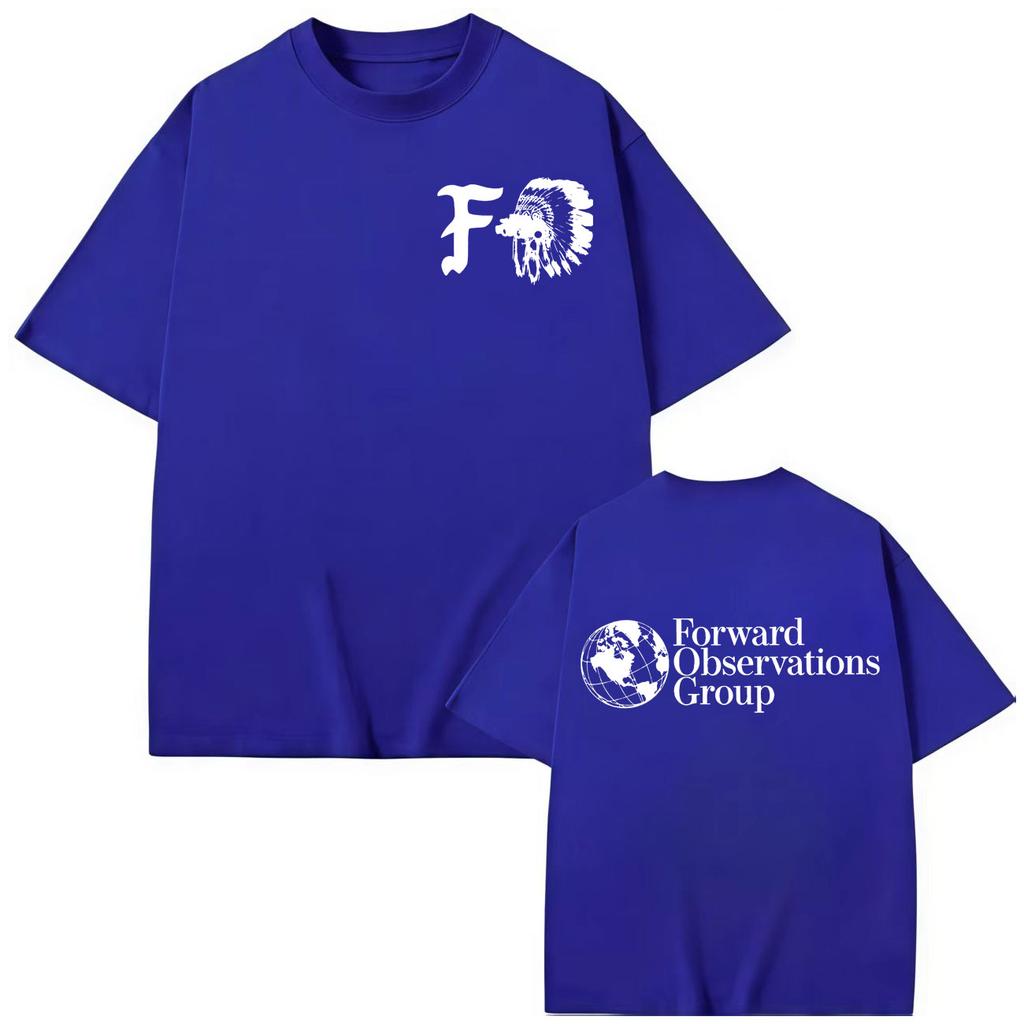 Forward Observations Group Print T Shirt High Street Trend Fashion Short Sleeve T-shirts Men Women Casual Loose Cotton T-shirt