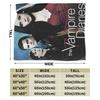 The Vampire Diaries Damon salvatore Blanket Print Plush Throw Blanket For Home Decor Travel Office Flannel Bedspread Bed Cover