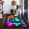Gaming Elements Area Rug, Large Non Slip Polyester, Soft Protective Living Room Mat, Easy Clean Decor, Stylish Floor Carpet