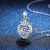 Moissanite Heart Crown Necklace 1ct Sparkle Chain Daily Wear