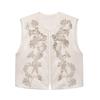 Spring 2025 Women's European & American Style Embroidered Suede Vest