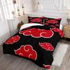 Naruto Cloud Fat Quilt Thickened Student Dormitory Black Bed Filling Quilt Digital Printing Quilt Cover Three-piece Set