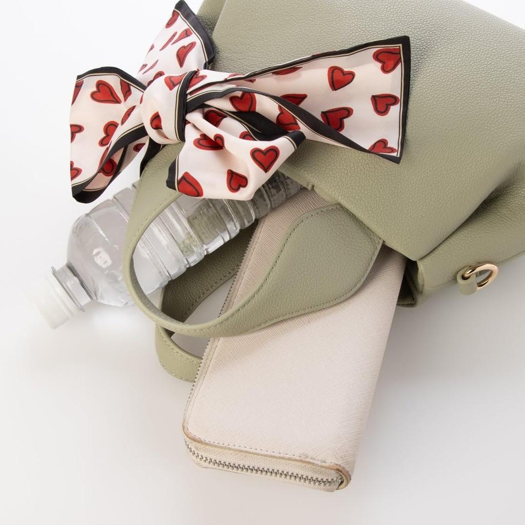 Round Mini Shoulder Bag with Scarf