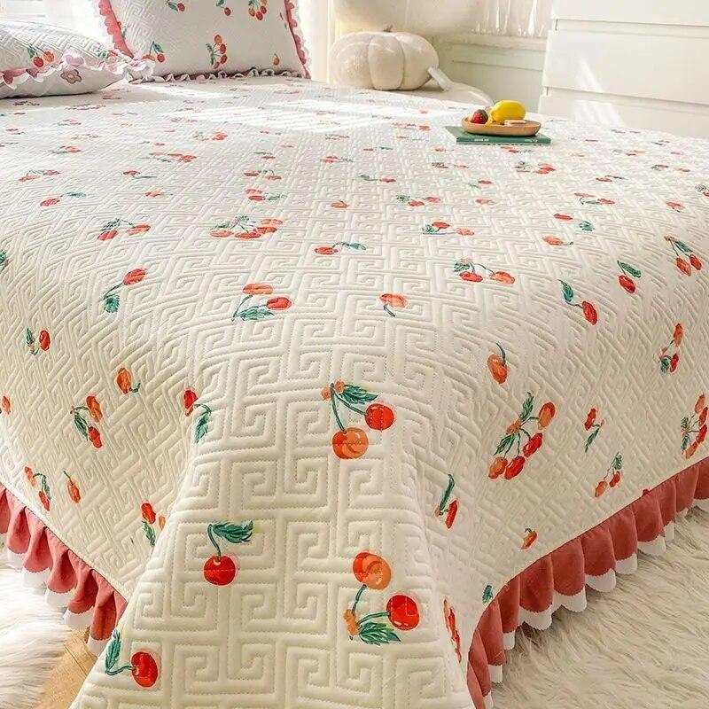 Bomulls Sengedekke Tre Sett Sklisikker Laminert Bomull Fortykket 100% Bomull Laken Helårs Allsidig Sengedekke Teppe