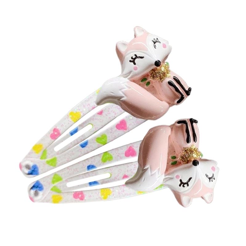 1pair Cartoon Hair Clip Fantasy Themed Barrettes Luxurious Party Children Hairpin Hair Accessories