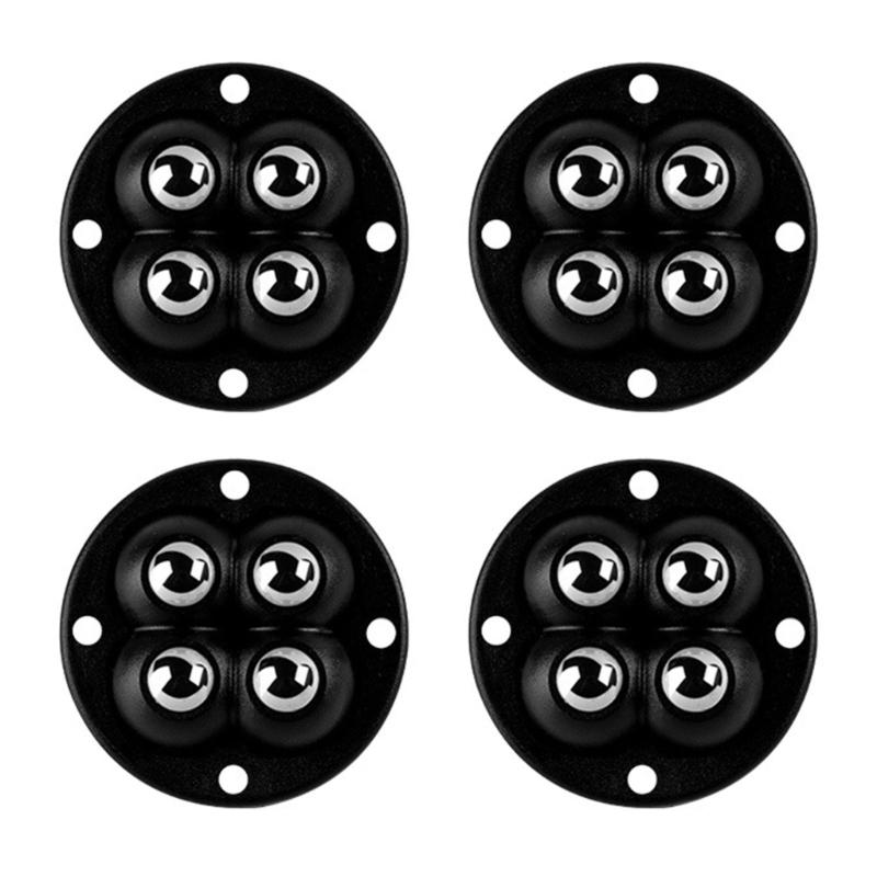 4 Pezzi Ruote Girevoli Autoadesive Mini Ruote Girevoli Ruota Universale Rotazione a 360 Gradi Pulegge per Bidone Pattumiera