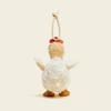 Simulation Plush Chicken Keychain Cartoon Egg-laying Animal Key Holder Hens Key Ring  Girls