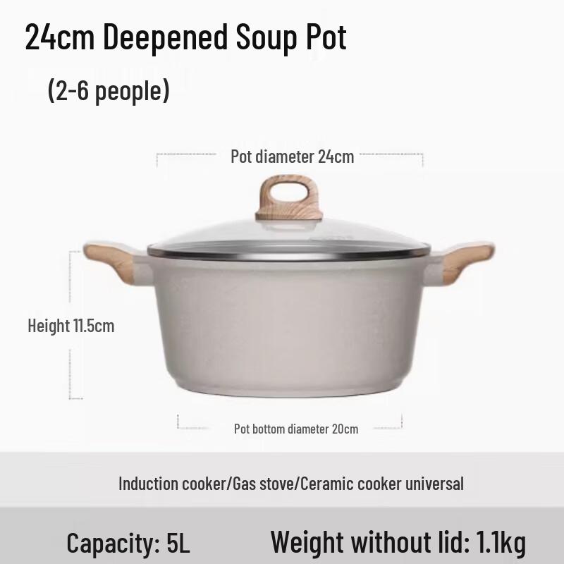 Sule 24CM Non-stick Soup & Stew Pot with Lid