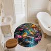 Colorful Frog pattern round rug,Carpet Rug for Living Room Bedroom Sofa Playroom Decor,Non-slip Floor Mat,Holiday Gifts and Birthday Gifts