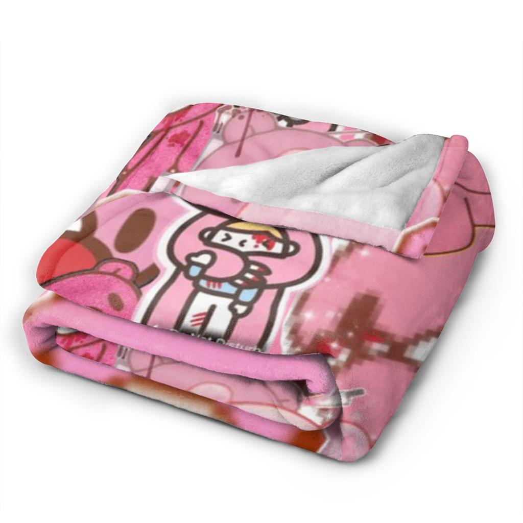 Gloomy Bear Warm Blankets Kids Adult Plush Bedding Throws Graphic Couch Chair Flannel Bedspread Sofa Bed Cover