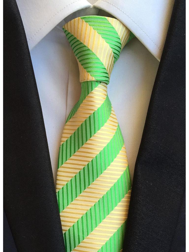 8cm Polyester Striped Men's Tie for Professional Business Attire