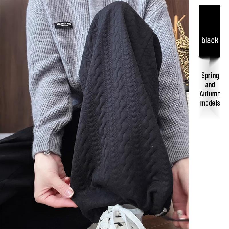 Autumn/Winter 2025 Korean Chenille Cable Knit Maternity Wide-Leg Velvet Pants L
