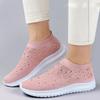 Fashion Women's Slip-On Crystal Sneakers 2025 Breathable Mesh Plus Size 35-43 Casual Flats Women Comfort Soft Sole Running Walking Shoes