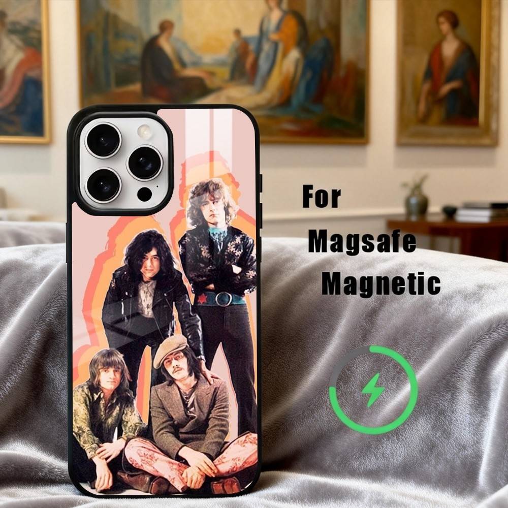 Rockin L-Led Z-Zeppelin BAND Phone Case For iPhone17,16,15,14,13,12,11 Plus,For Magnetic Wireless Charge Cover