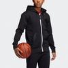 Adidas Winter Hooded Basketball Jacket Men Outerwear Black EC6236