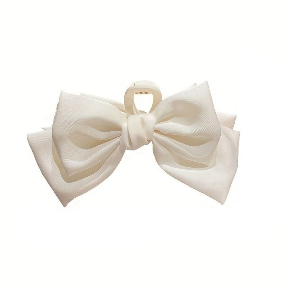 Multifunctional Women Bow Hairpin Solid Color Shark Clip Gifts Girls Headwear