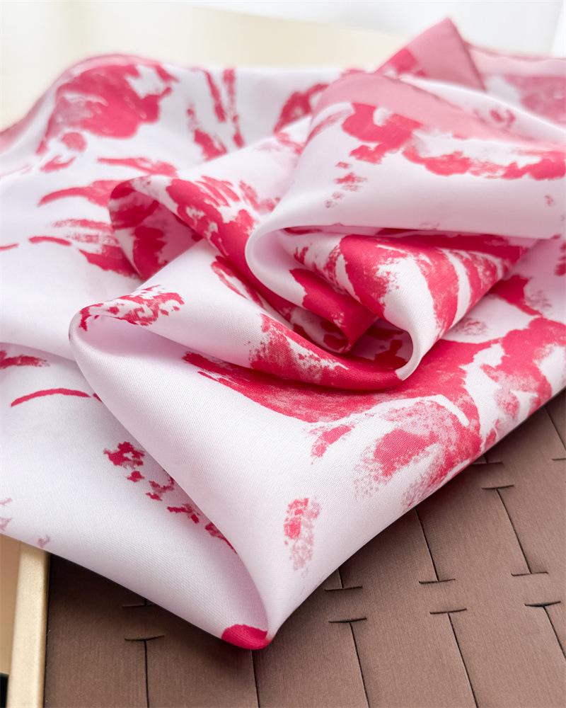 Women S Ink Printed Square Scarf Fashion Neck Sun Protection