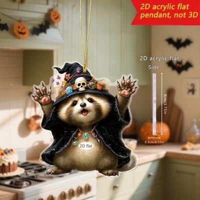 Halloween Classic Style Hands-up Carnival To Celebrate Small Animals 2D Flat Acrylic Holiday Pendant
