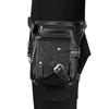 Steampunk Fanny Pack, Men's Rivet Chain Rock Motorcycle Fashi Crossbody Bags, Outdoor Street Trendy Leather Waist Thigh Bags