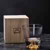 Vaso de whisky old fashioned de 250 ml con forma de monte fuji japonés, copas de vino sin plomo con caja de regalo de madera para licor, whisky escocés, bourbon
