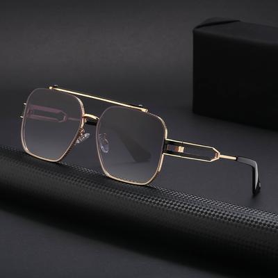 Lunettes de soleil style rétro punk pour hommes, lunettes de soleil cerclées sans monture pour hommes, lunettes de soleil tendance pour hommes
