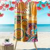 Colorful Sun and Mandala Design Towel Beach Towel Quick-drying for Travel Outdoor Sports Jogging Beach and Swimming