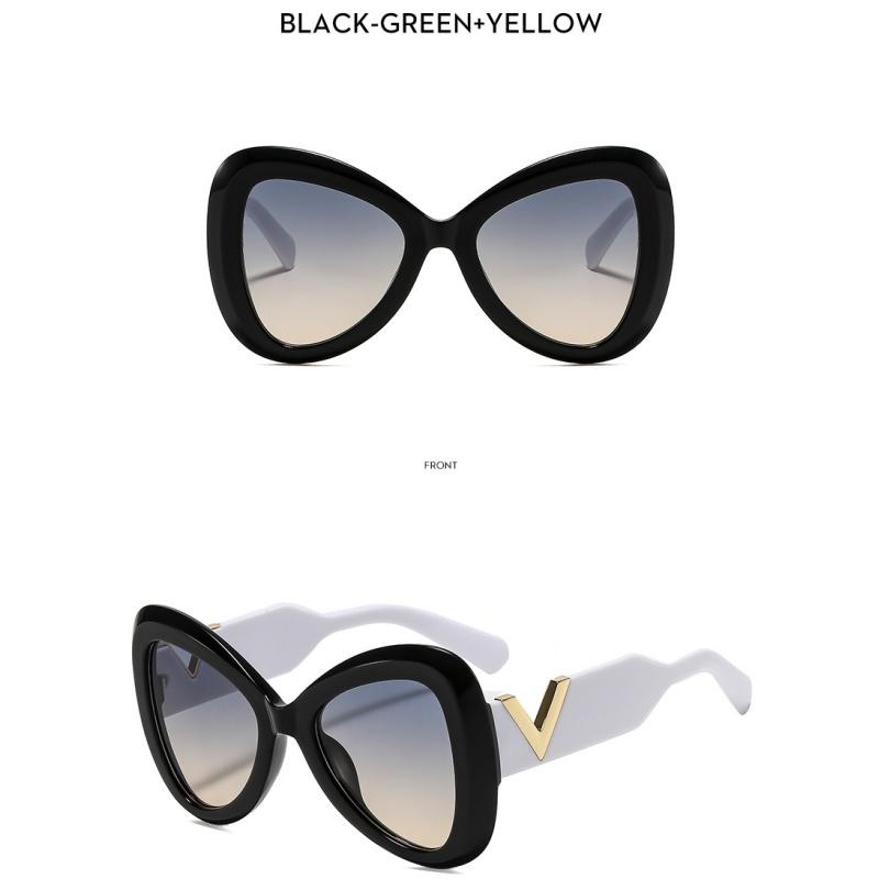 Women's sunglasses, fashionable large-frame butterfly sunglasses