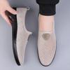 Fashion Summer New Hollow Out Casual Shoes Breathable Flat Shoes Men's Mesh Shoes Beach Shoes Anti Slip Soft Sole Shoes Men's Loafers
