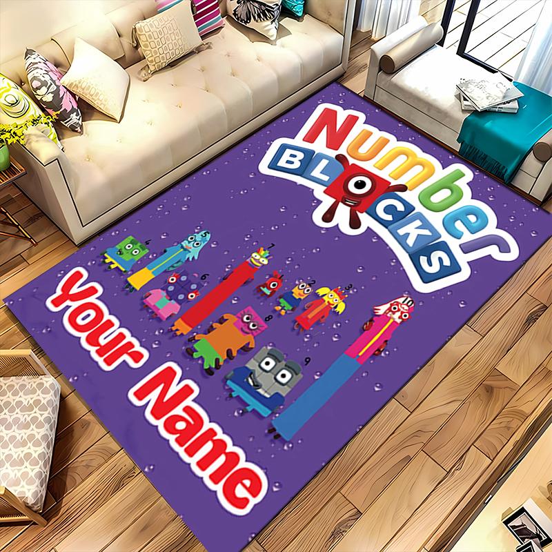 Benutzerdefinierter Personalisierung Numberblocks Teppich - Perfekt für Küche, Bad, Waschküche Dekor Große Größe Verfügbar, Geschenk Alle Jahreszeiten