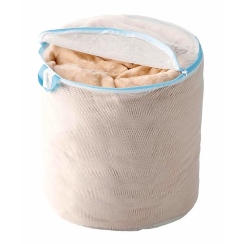 K.Will Laundry Net, White, Approx. 40cm W x 40cm D x 42cm H, Coarse Mesh, for Washing Large Items, with Handle, Product Number: 251179