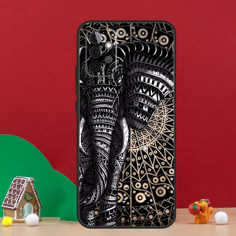 Elephant Floral Tribal Case For Samsung Galaxy A17 A06 A16 A56 A36 A54 A34 A14 A52 A32 A13 A23 A33 A53 A15 A35 A55