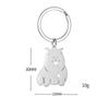 Capybara Stainless Steel Keychain Cute Funny Couple Pendant Stylish Daily Bag Charm Practical Valentine's Day Gift for Friends Kids