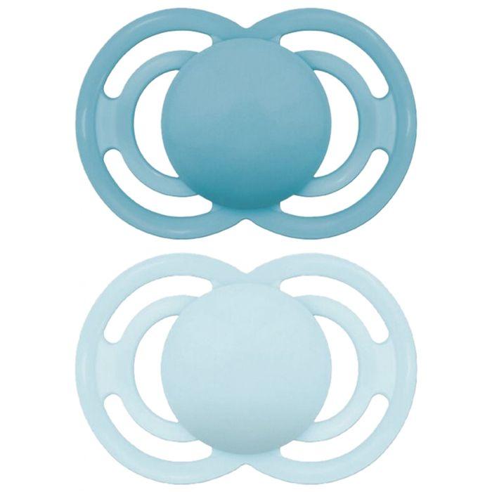 Sucettes-MAM Sucette Perfect Tendance - 6+ Mois - Silicone - X2 (Couleur : Bleu)